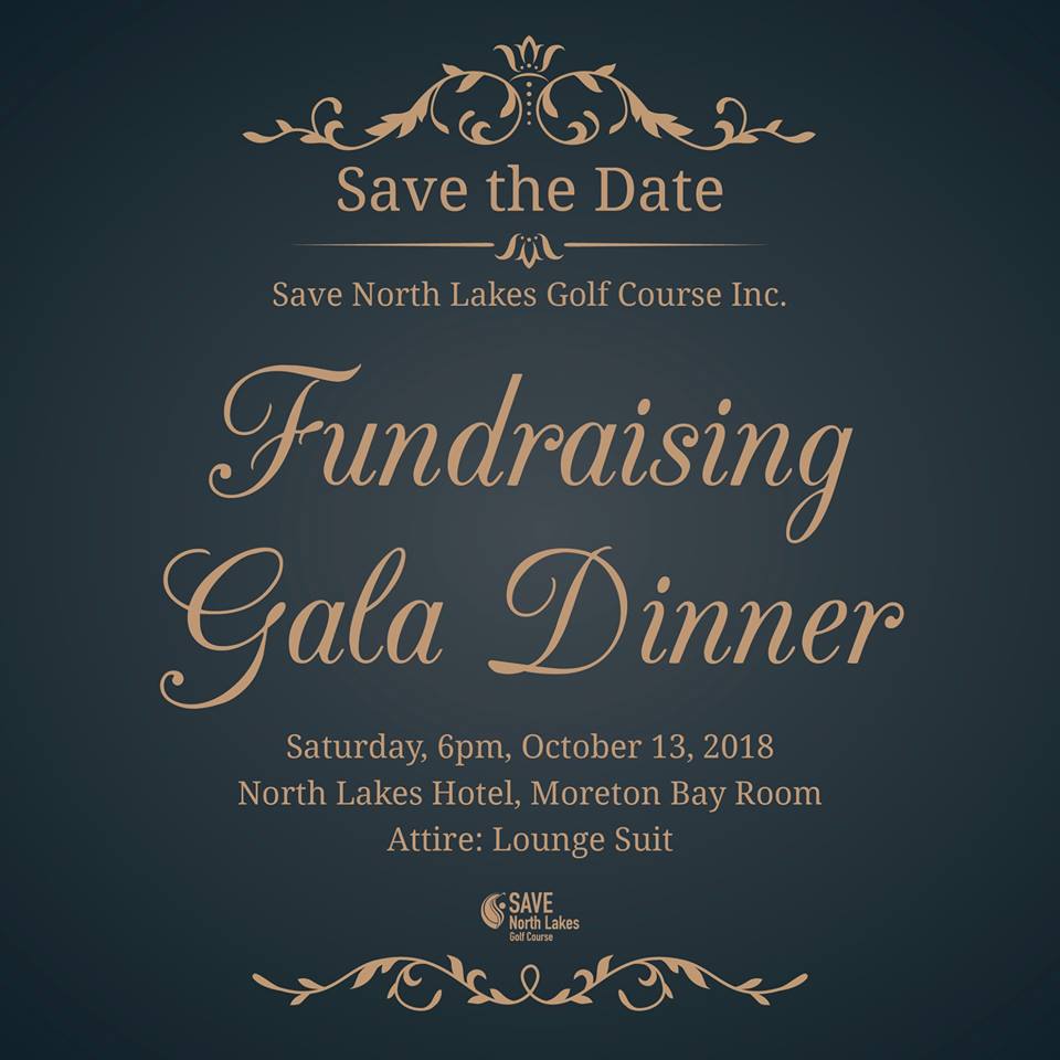 Save The Date Fundraising Gala Dinner Save North Lakes Golf Course